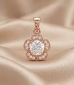 925 sterling silver blooming daisy diamond pendant set with earrings
