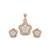 925 sterling silver blooming daisy diamond pendant set with earrings