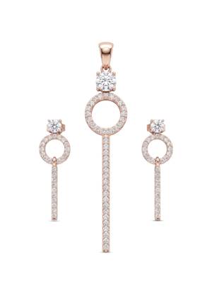 925 sterling silver celestial halo drop pendant set with earrings 2