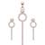 925 sterling silver celestial halo drop pendant set with earrings
