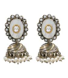 Gold plated heritage pearl jhumka earrings