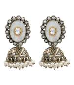 Gold plated heritage pearl jhumka earrings