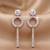 925 sterling silver celestial halo drop pendant set with earrings