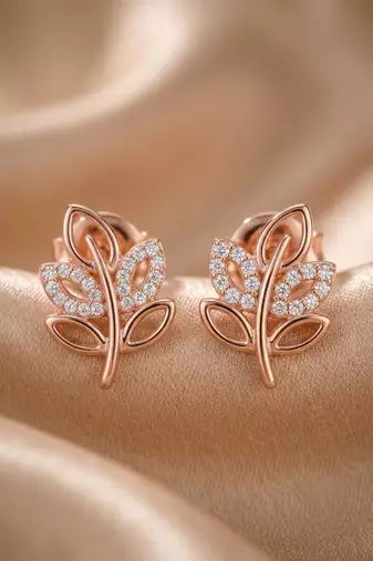 925 sterling silver rose blossom leaf pendant set with earrings