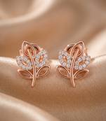 925 sterling silver rose blossom leaf pendant set with earrings