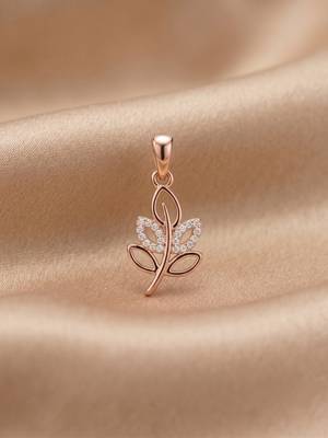 925 sterling silver rose blossom leaf pendant set with earrings 2