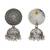 Silver plated hanging pearl jhumka earrings