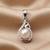 925 sterling silver luminous pearl swirl pendant set with earrings