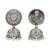 Silver plated pearl drop oxidised jhumka earrings