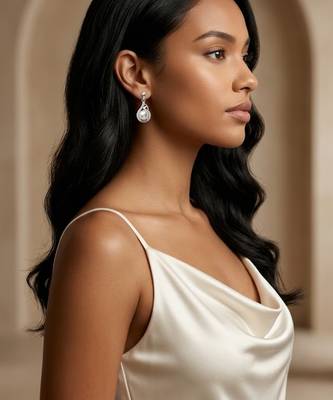 925 sterling silver luminous pearl swirl pendant set with earrings 3