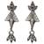 Silver plated traditional kundan dangler earrings