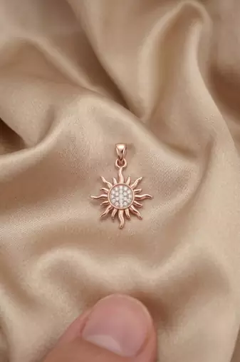 925 sterling silver radiant sunburst pendant set with earrings