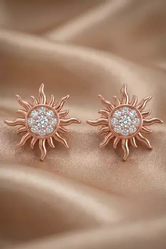 925 sterling silver radiant sunburst pendant set with earrings