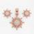 925 sterling silver radiant sunburst pendant set with earrings