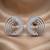 925 sterling silver harmony wave circle pendant set with earrings