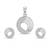 925 sterling silver harmony wave circle pendant set with earrings