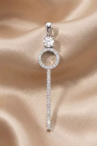 925 sterling silver infinity halo drop pendant set with earrings