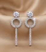925 sterling silver infinity halo drop pendant set with earrings