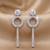 925 sterling silver infinity halo drop pendant set with earrings