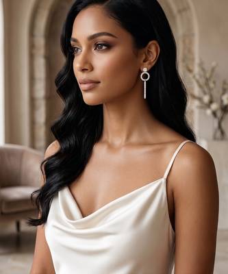 925 sterling silver infinity halo drop pendant set with earrings 4