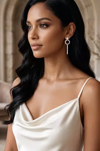 925 sterling silver infinity halo drop pendant set with earrings