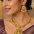 South Indian Temple Jewelry Set, Lakshmi Peacock Necklace Earrings, Antique Gold Bridal Pearl Drop