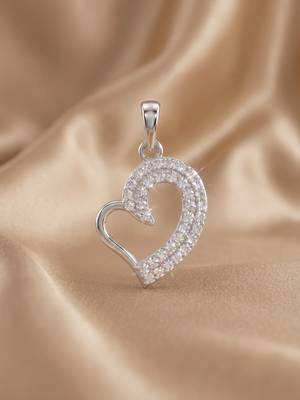 925 sterling silver sparkling open heart pendant set with earrings 1
