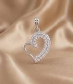 925 sterling silver sparkling open heart pendant set with earrings