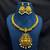 South Indian Temple Jewelry Set, Lakshmi Peacock Necklace Earrings, Antique Gold Bridal Pearl Drop