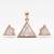 925 sterling silver royal trillion diamond pendant set with earrings