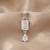 925 sterling silver emerald cut drop pendant set with earrings