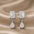 925 sterling silver emerald cut drop pendant set with earrings