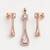 925 sterling silver princess halo grace pendant set with earrings