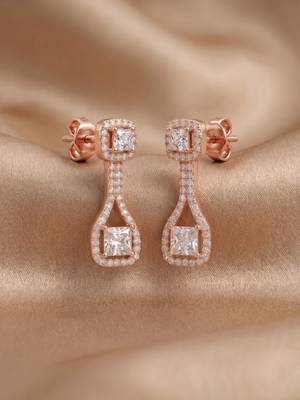 925 sterling silver princess halo grace pendant set with earrings 1