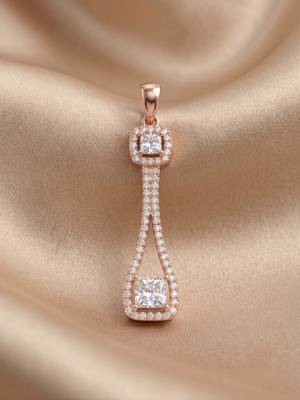 925 sterling silver princess halo grace pendant set with earrings 3