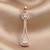 925 sterling silver princess halo grace pendant set with earrings