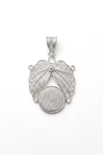 925 sterling silver butterfly bloom filigree pendant for women