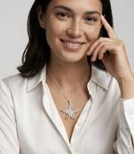 925 sterling silver orchid grace filigree pendant for women
