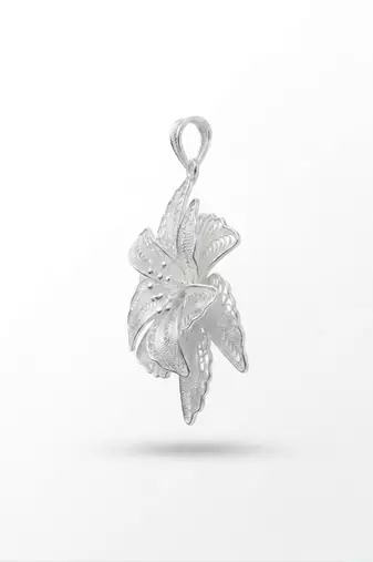 925 sterling silver starlily filigree pendant for women
