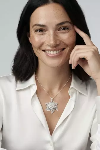 925 sterling silver starlily filigree pendant for women