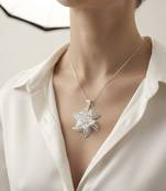 925 sterling silver starlily filigree pendant for women