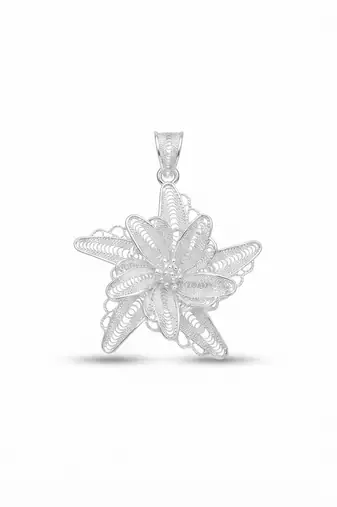 925 sterling silver celestial bloom filigree pendant for women