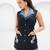 Blue embroidered buttersoft linen co ord set