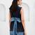 Blue embroidered buttersoft linen co ord set