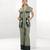 Sacramento green embroidered buttersoft linen jacket co ord set