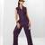 Plum embroidered buttersoft linen co ord set