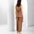 Russet brown embroidered buttersoft linen co ord set