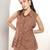 Russet brown embroidered buttersoft linen co ord set