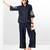 Azure blue embroidered buttersoft linen jacket co ord set