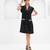 Black embroidered buttersoft linen dress